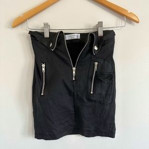 Hello Molly Faux Leather Mini Skirt XS